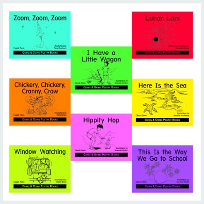 Going and Doing Poems Mini Set book covers